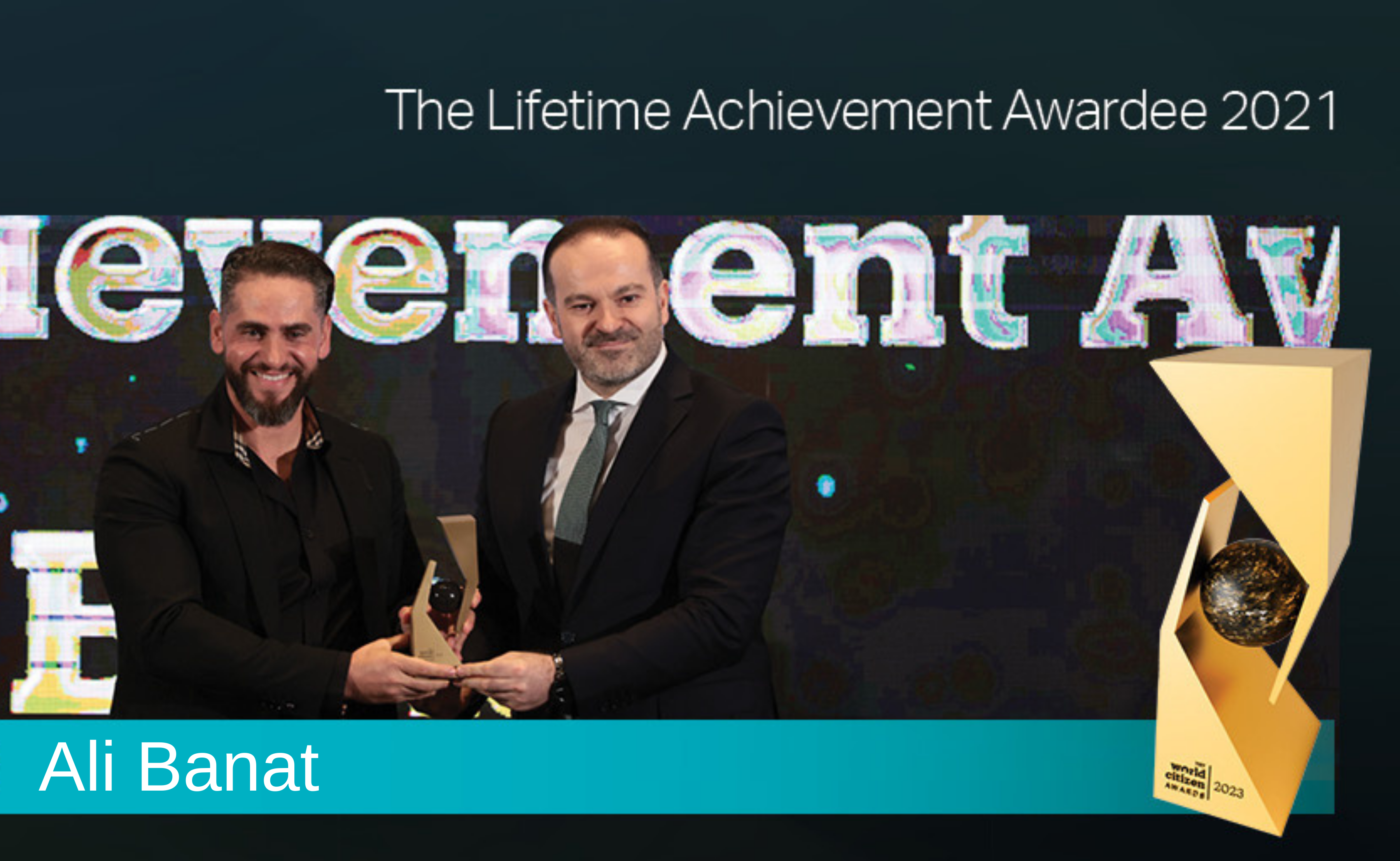 Ali Banat, Founder of Muslims Around The World, receives TRT World Citizen Award in recognition of his lifetime contributions to society