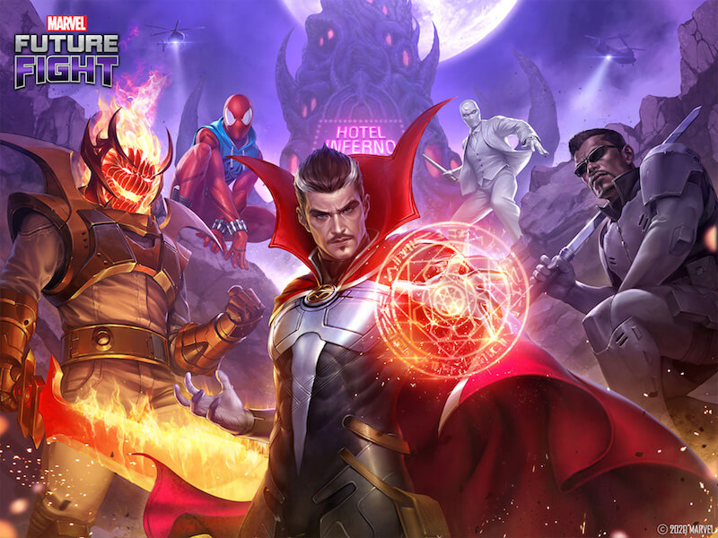 Heroes and super villains save Las Vegas in a new Marvel Future Fight update inspired by the Damnation comic