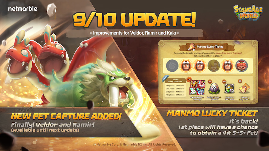StoneAge World enters the fall season with new pet catching zones and seasonal events