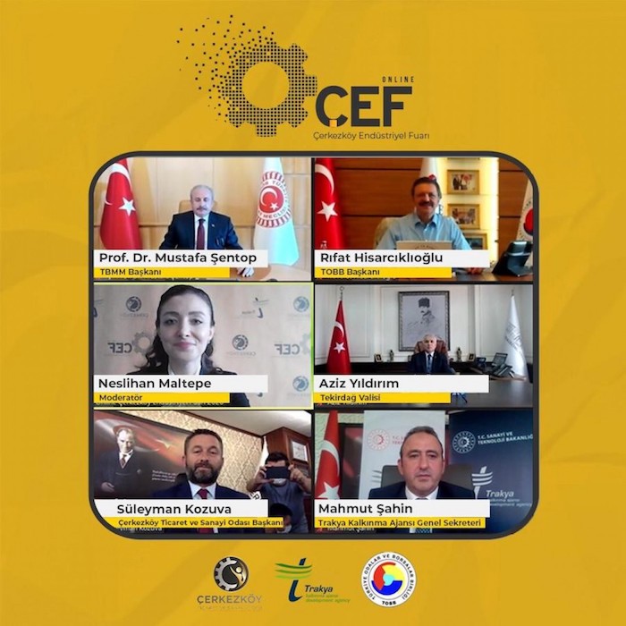 Online Çerkezköy Industrial Fair started with wide participation