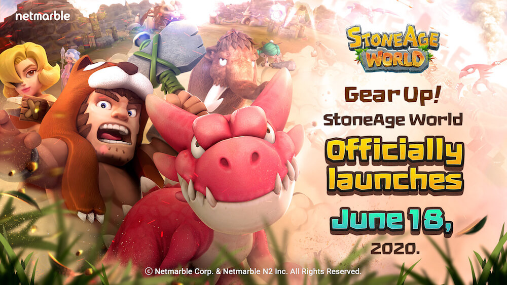 Netmarble's Prehistoric Mascot Collection MMORP StoneAge World will launch on June 18
