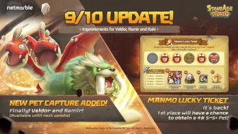 StoneAge World enters the fall season with new pet catching zones and seasonal events