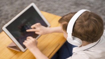 Children gain the habit of reading with the digital library
